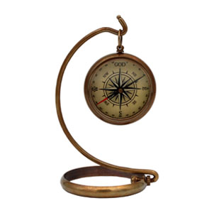 Brass Sundial Compass with Leather Display Case and Chain – Steampunk  Accessory – 5MoonSun5