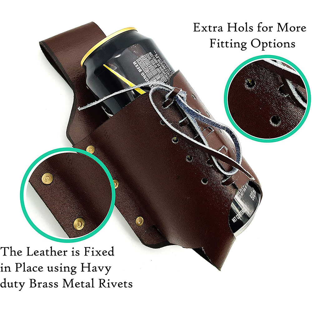 Beer Holster, Leather Classic Beer Holster Bottle Holders Beer Lover Essentials/Party Accessories.