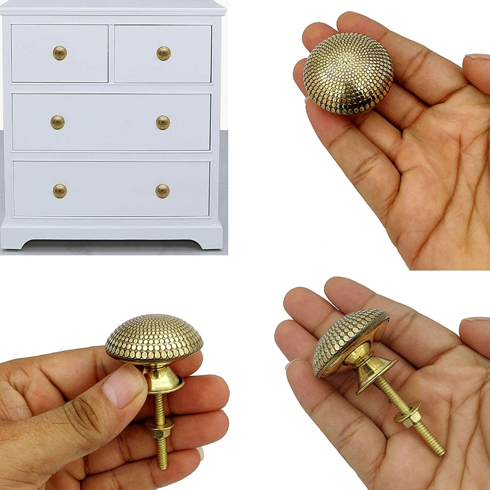 Brass Door Knobs/Drawer Pulls Dresser Door Knobs/Pull Hardware Vintage Decor Classic, 38 mm