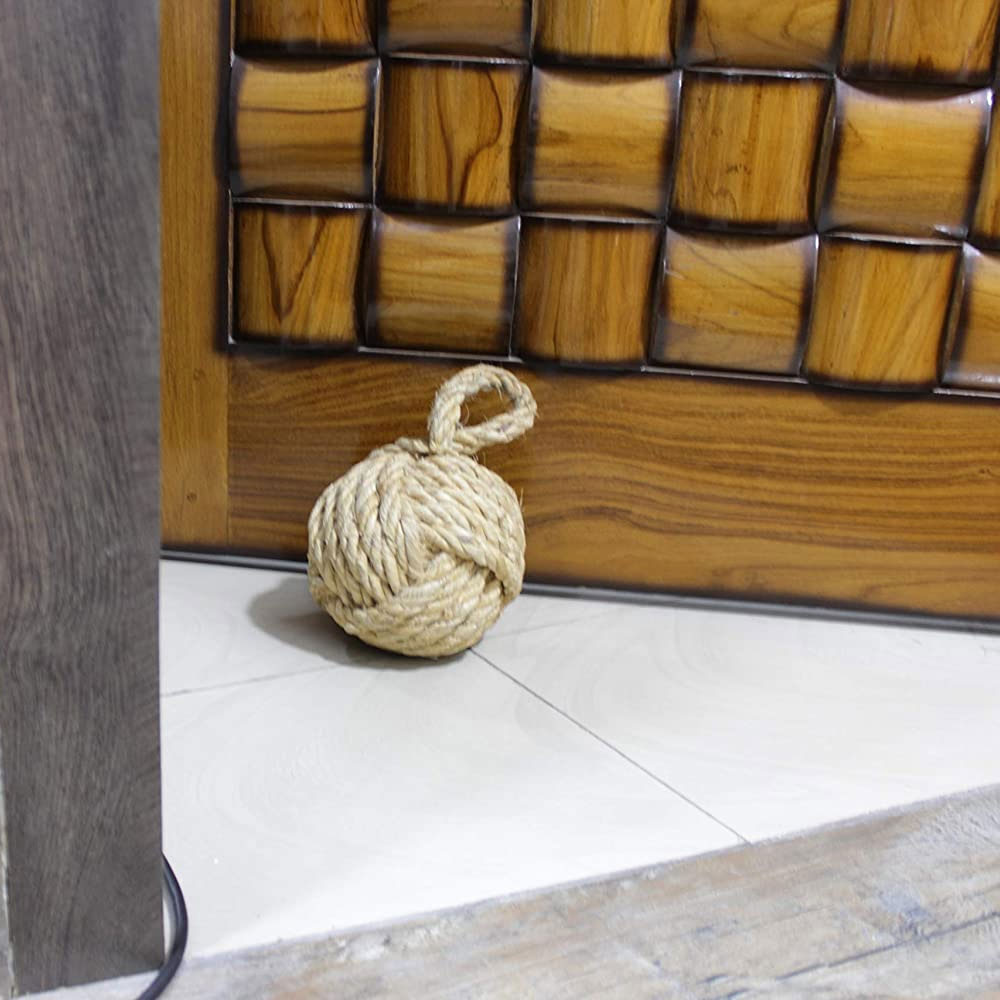 Marseille Monkey Knot Jute Rope Door Stopper Handmade Rope Jute (4 lbs) – Jute