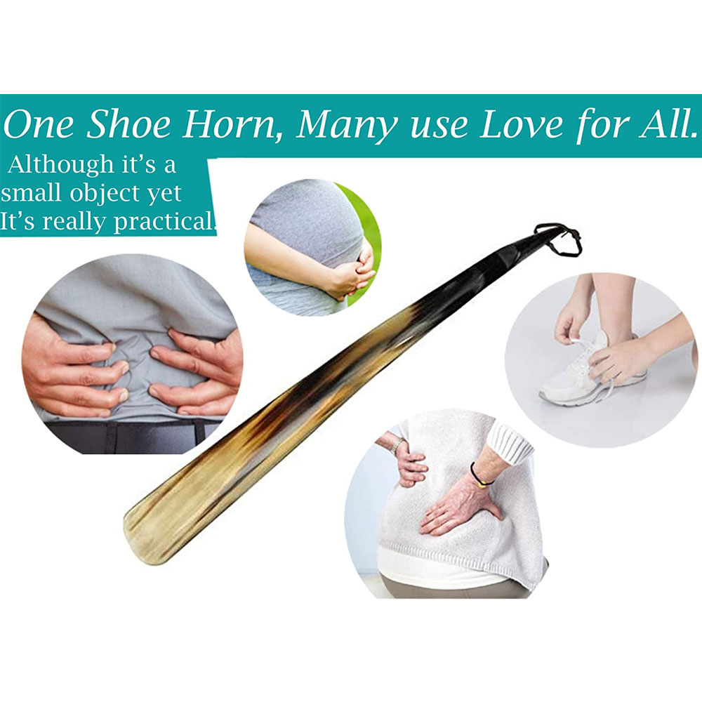 Shoe Horn Made with Real Horn Handmade. Best Gift Idea Home or Travel Use.(17 inch)