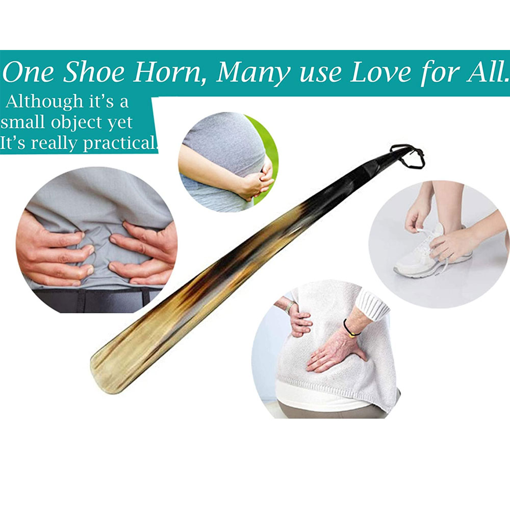 Shoe Horn Made with Real Horn Handmade. Best Gift Idea Home or Travel Use.(22 inch)