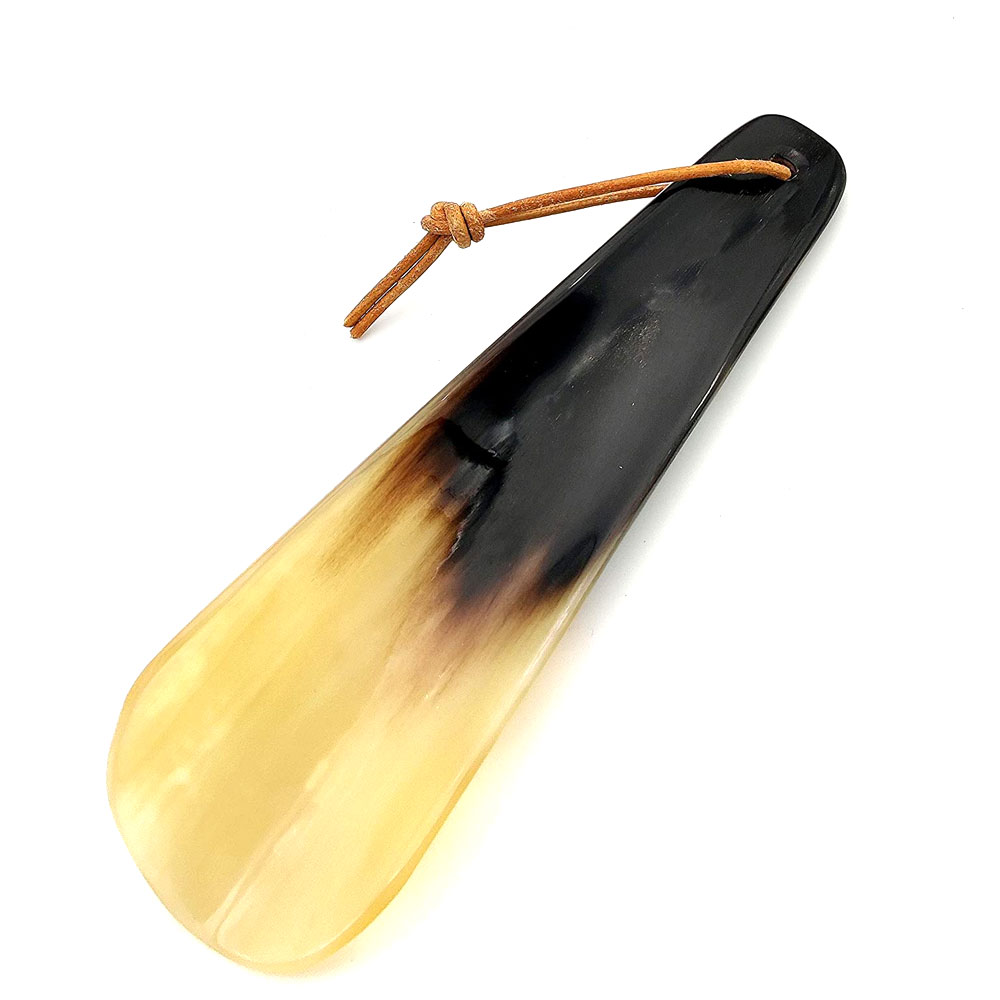 Shoe Horn Made with Real Horn Handmade. Home Travel Use.  Natural NOT A Plastic.