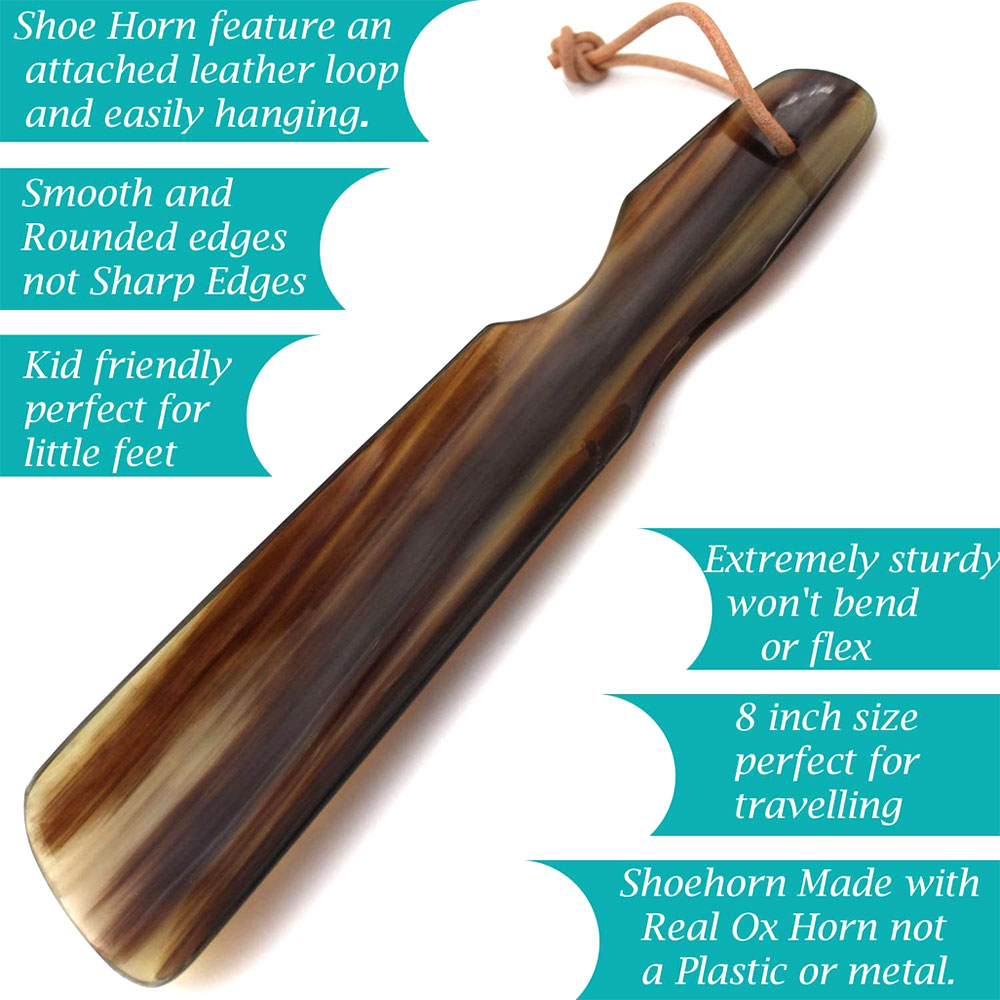 Shoe Horn Made with Real Horn Handmade. Best Gift Idea Home or Travel Use.(8)