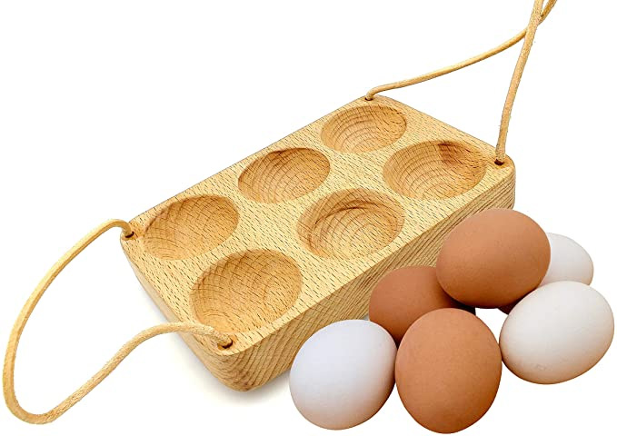 Handmade 18 Egg Tray – Wooden Egg Holder Usable in Kitchen Refrigerator –  5MoonSun5