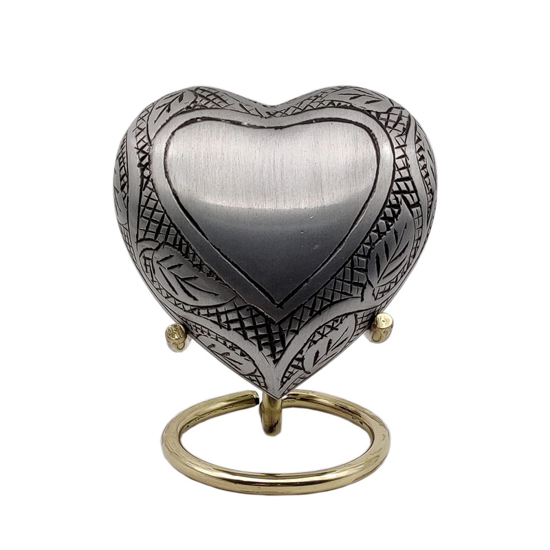 Handcrafted Engraved Heart Urn Keepsake Cremation Urn for Human pet Ashes Engraved Urn Heart Shaped