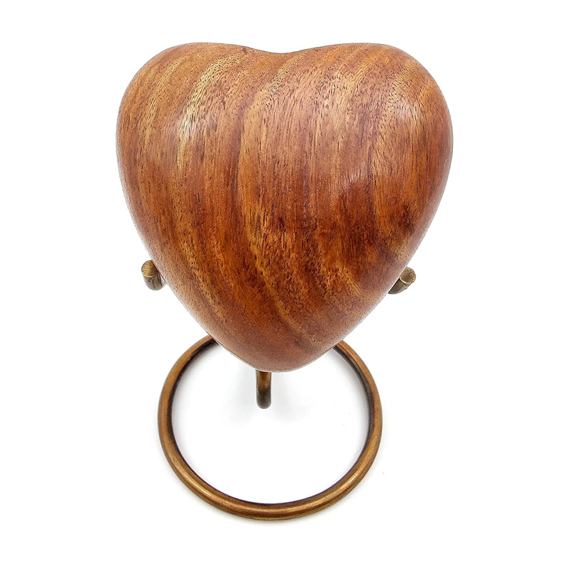 Wooden Heart Urn Keepsake Cremation Urn for Human pet Ashes Handcrafted Urn Heart Shaped