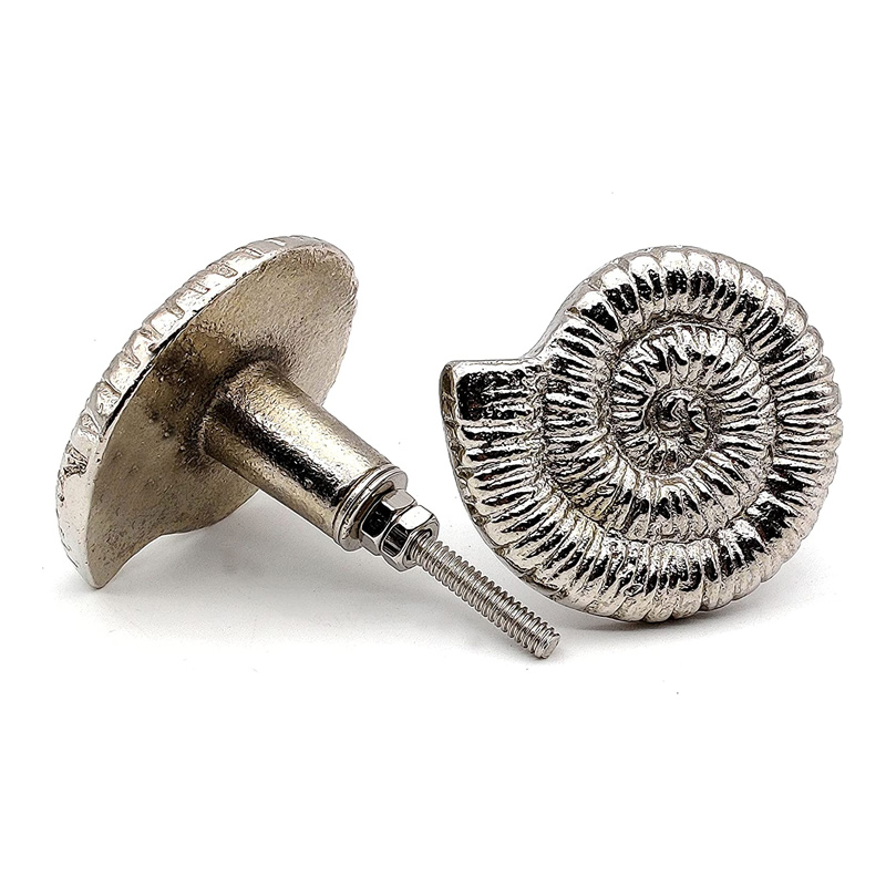 Handcrafted Ammonites Fossil Cast Iron Decorative pulls Wardrobes & Kitchen Cupboards Decor