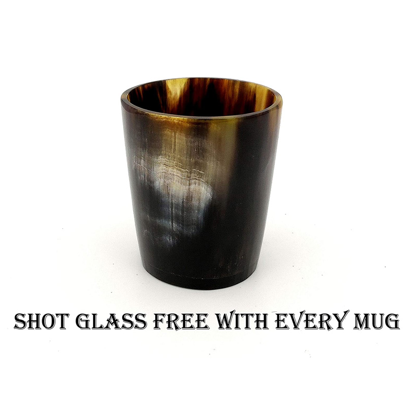 The Original Handcrafted Authentic Viking Drinking Horn Tankard for Beer, Mead