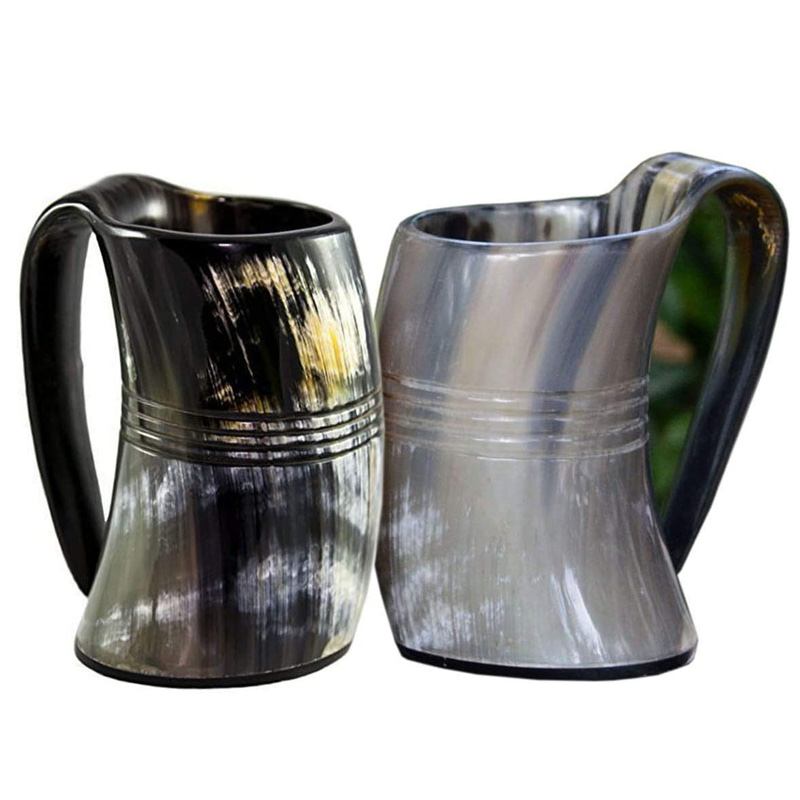 VIKING DRINKING HORN MUG Handcrafted Ox Cup Goblet – Drink Mead & Beer Like Game of Thrones