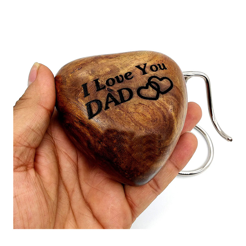 Wooden Heart Keepsake Urn Mini Ash Urn Small Handcrafted Cremation Urn for Ashes Tribute to Your DAD