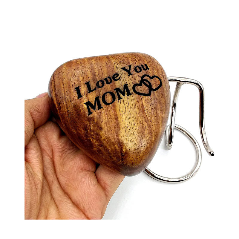 Wooden Heart Keepsake Urn Mini Ash Urn Small Handcrafted Cremation Urn for Ashes Tribute to Your MOM