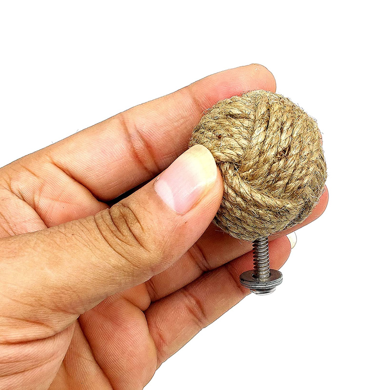 Handmade Jute Rope Door Knobs/Rope Knot Drawer Pulls  Cupboards/Nautical Hardware Decor