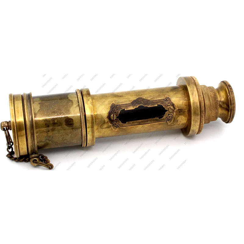 Pirate Brass Telescope, Spyglass Collapsible Monocular Decorative with Glass Optics for Kids Travel