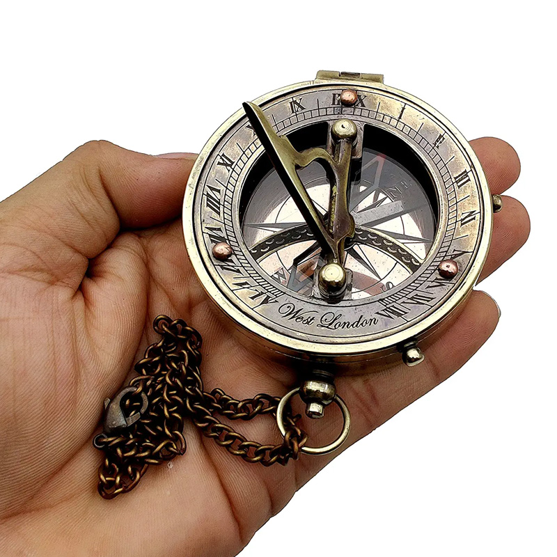 Sundial Compass Brass Handmade Working Astrolabe SunClock Marine Nautical  Gifts.