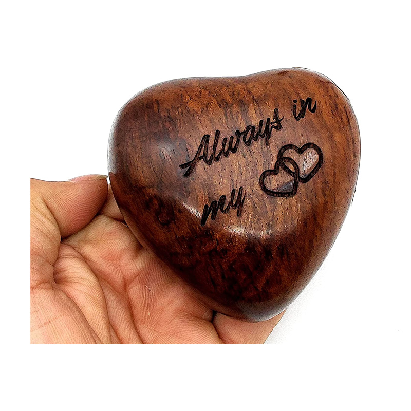 ﻿Wooden Heart Urn Keepsake Cremation Urn for Human pet Ashes Handcrafted Urn Heart Shaped