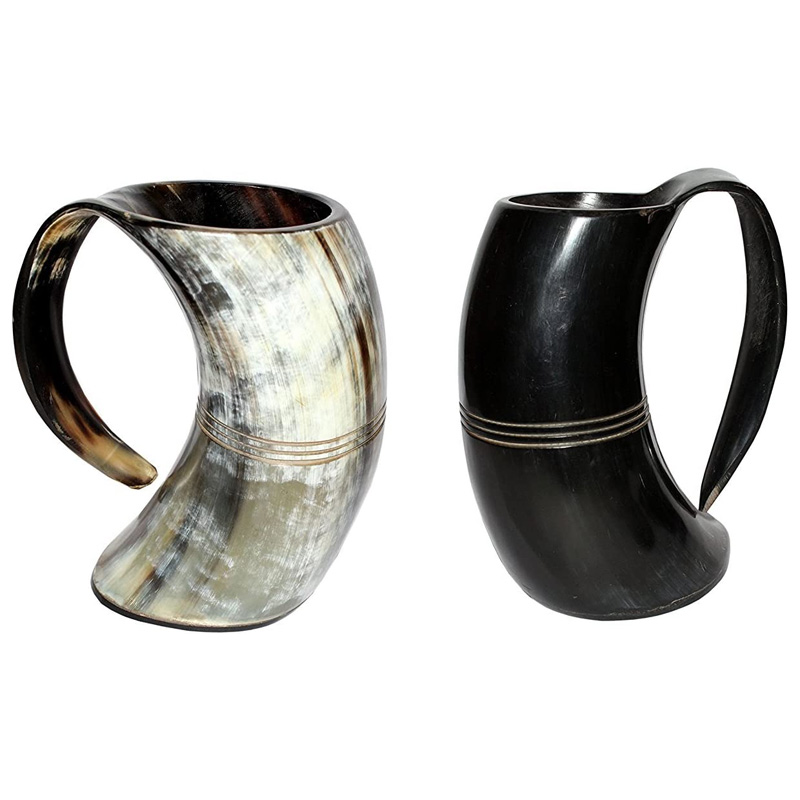 Polished Finish Drinking Horn Tankard 16