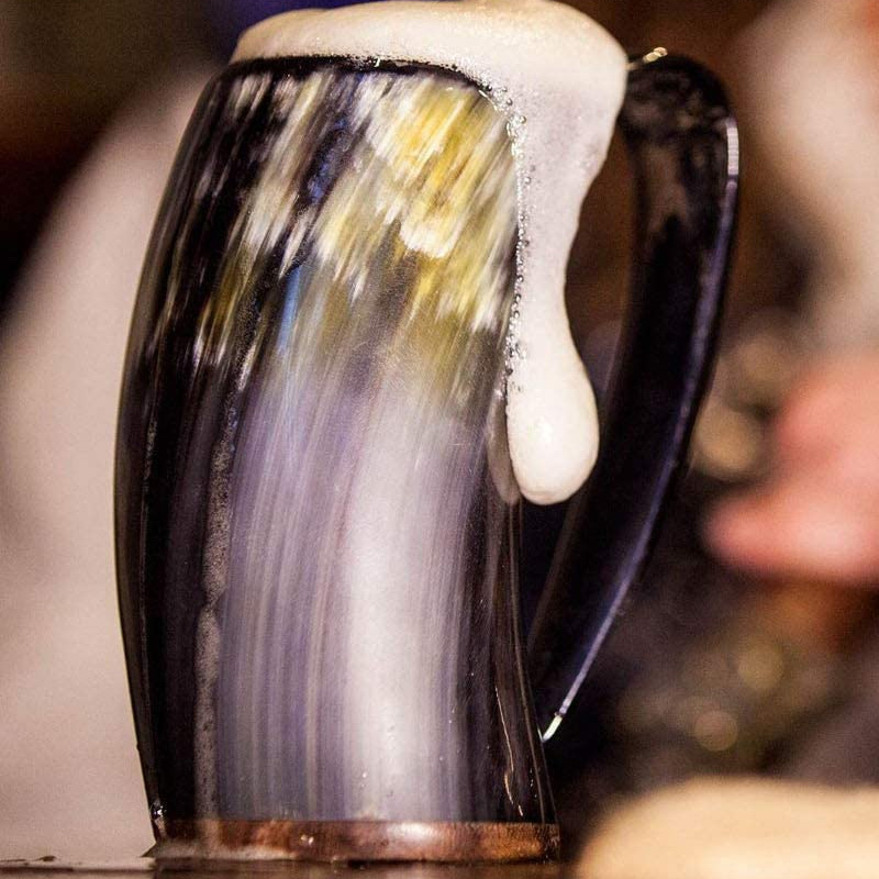 Viking Drinking Horn Cup Ox Cup Goblet Tankard Handcrafted Drink Mead & Beer Like Game of Thrones