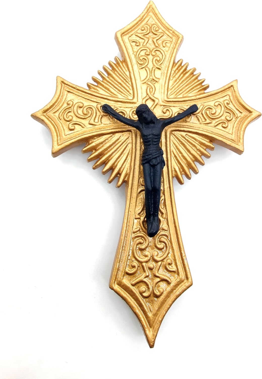 Crucifix Cross – Large Handmade Metal Wall Cross – Heavy Duty for Indoor/Outdoor Use – Ideal for Churches – Premium Velvet Box Included