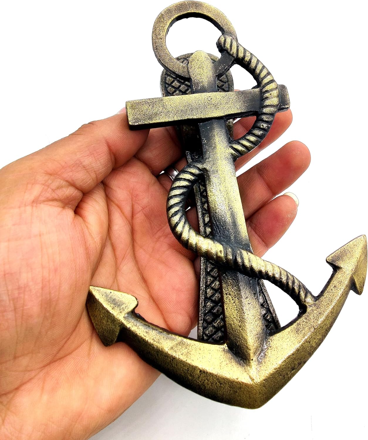 Anchor Door Knocker – Heavy Duty Metal Antique Finish for Front Door, Farmhouse, Garden, Classic Vintage Design