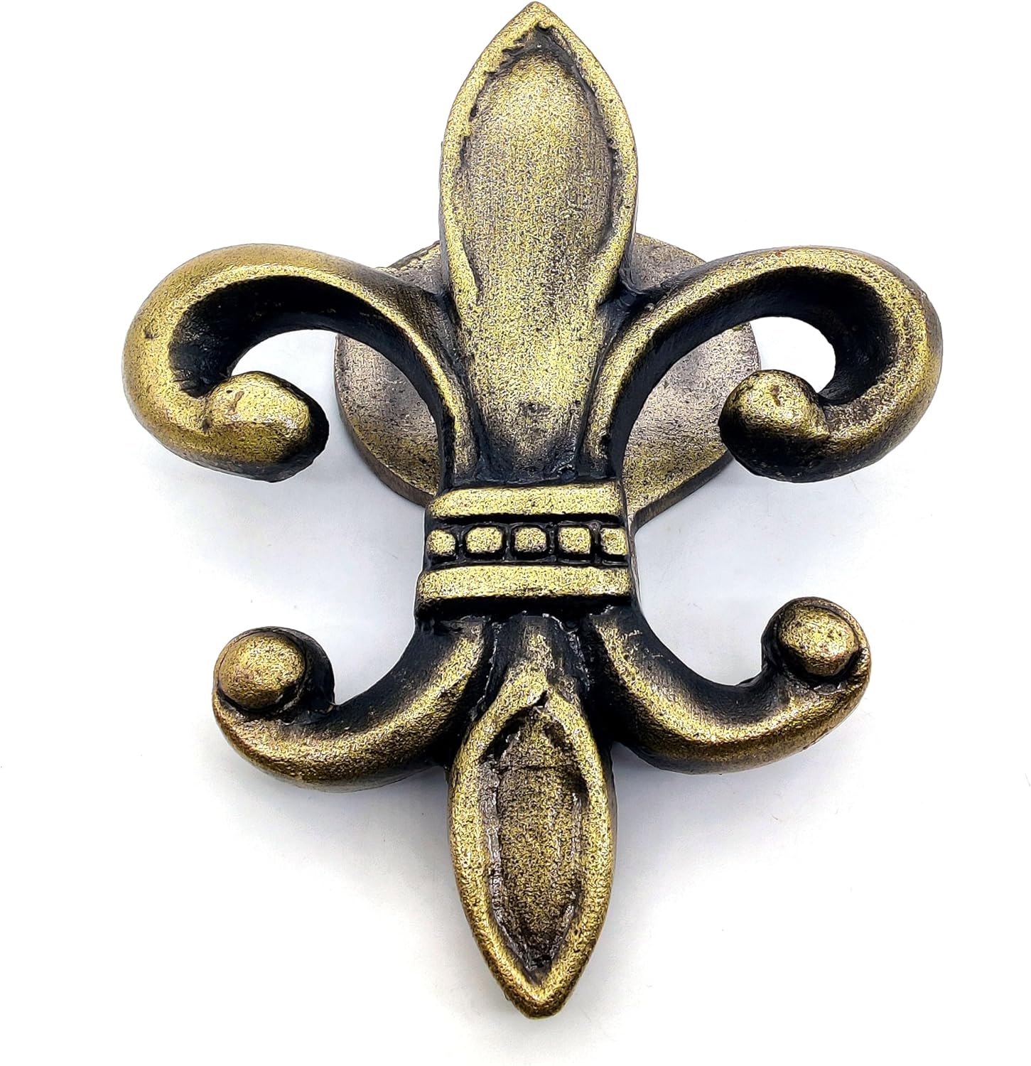 Fleur De Lis Victorian Style Doorbell – Handcrafted Cast Iron Door Knocker, Decorative Hardware for Doors