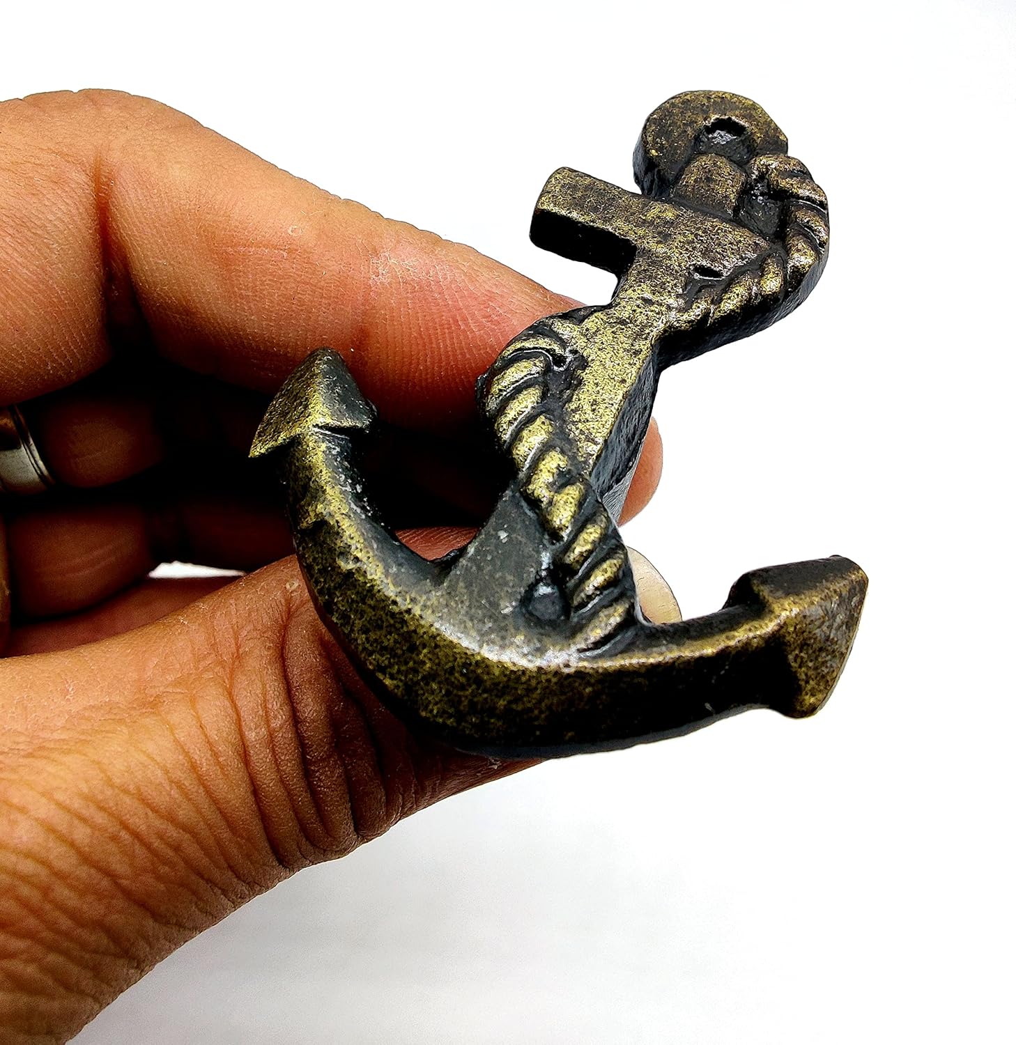 Ship Anchor Cast Iron Door Knobs/Drawer Pulls – Set of 2 Handmade Cabinet, Wardrobe & Kitchen Cupboard Knobs