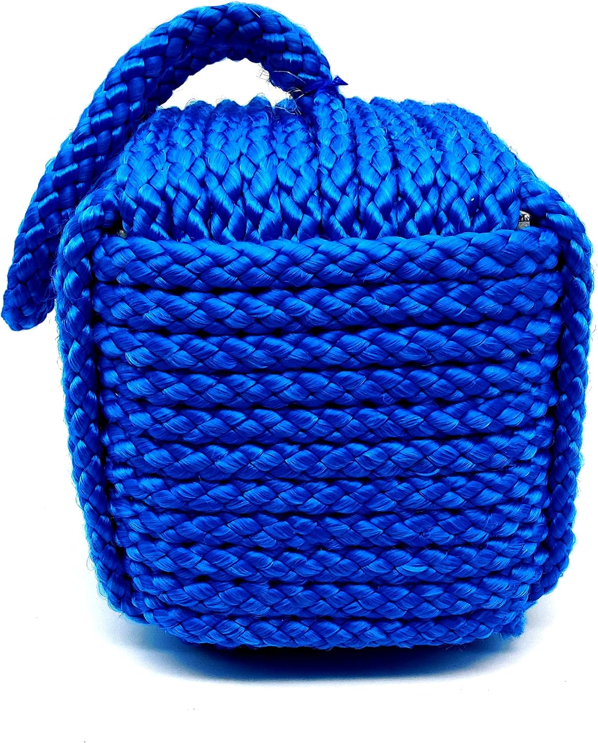 Marseille Monkey Knot Jute Square Rope Door Stopper – Handmade Weighted Sailor Knot Doorstop for Door & Window, (Blue)