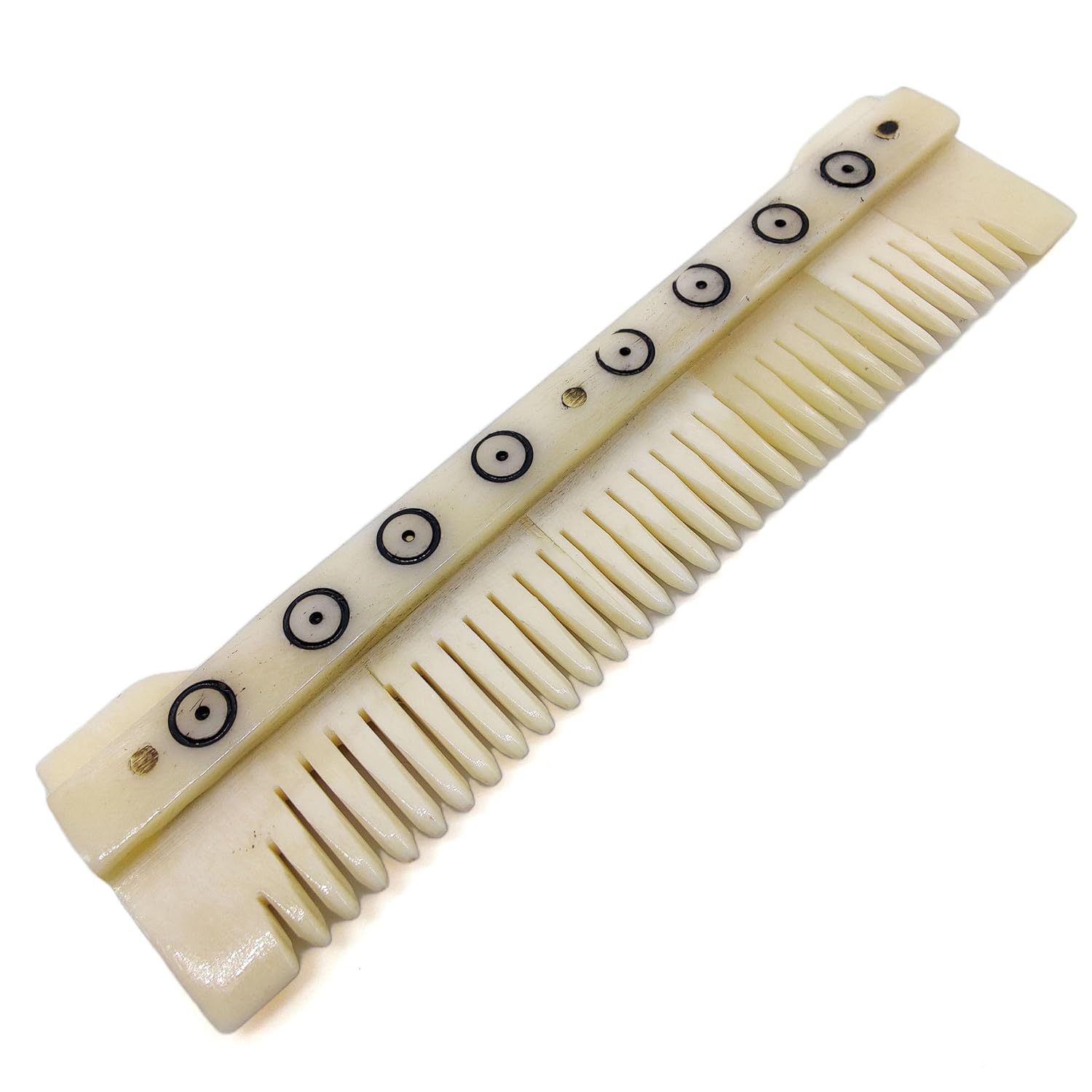 5-Inch Authentic Bone Comb – Hand-Carved Fine-Tooth Pocket Comb for Gentle Hair Care, Eco-Friendly Viking Style