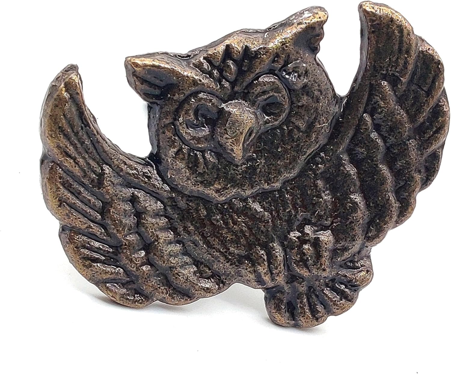 OWL Cabinet Cast Iron Knobs – French Vintage Verdigris Shabby Chic Drawer Pulls, Set of 2