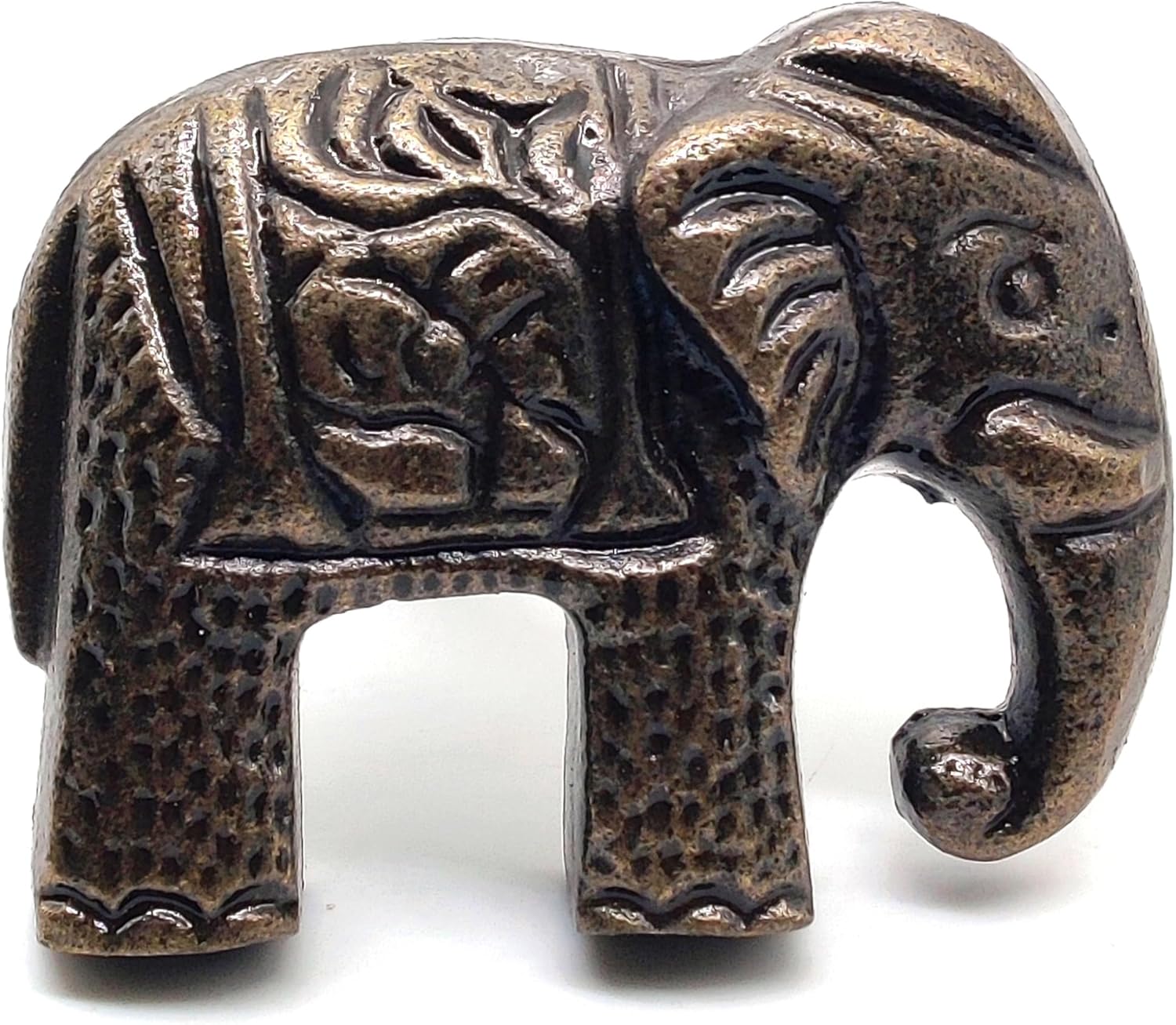 Cast Iron Elephant Knob – Set of 2 Metal Cabinet Drawer Pulls, Coastal Decor Handles for Closet Cupboard, Classic Dresser Knobs