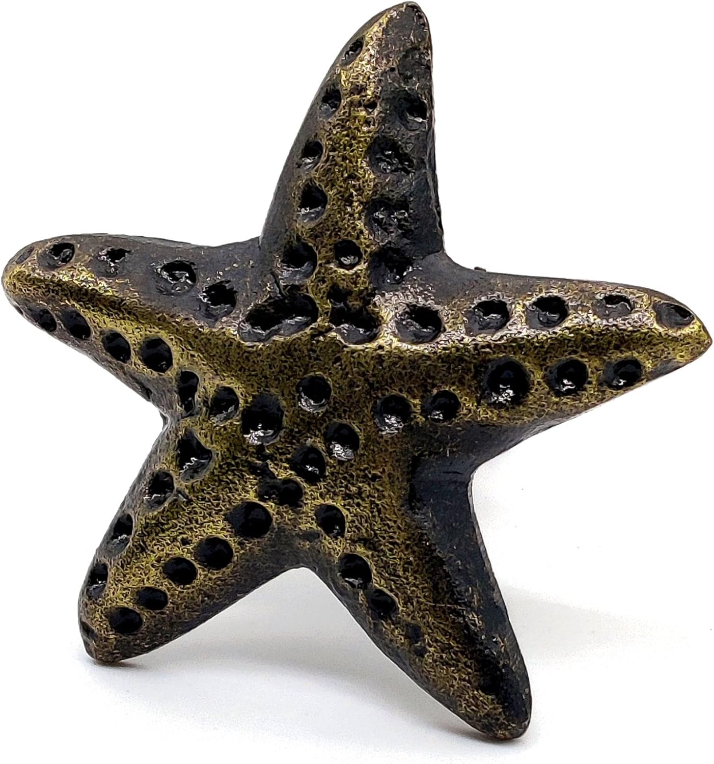 Star Fish Cast Iron Door Knobs – Set of 2 Handmade Drawer Pulls for Cabinets, Wardrobes & Kitchen Cupboards