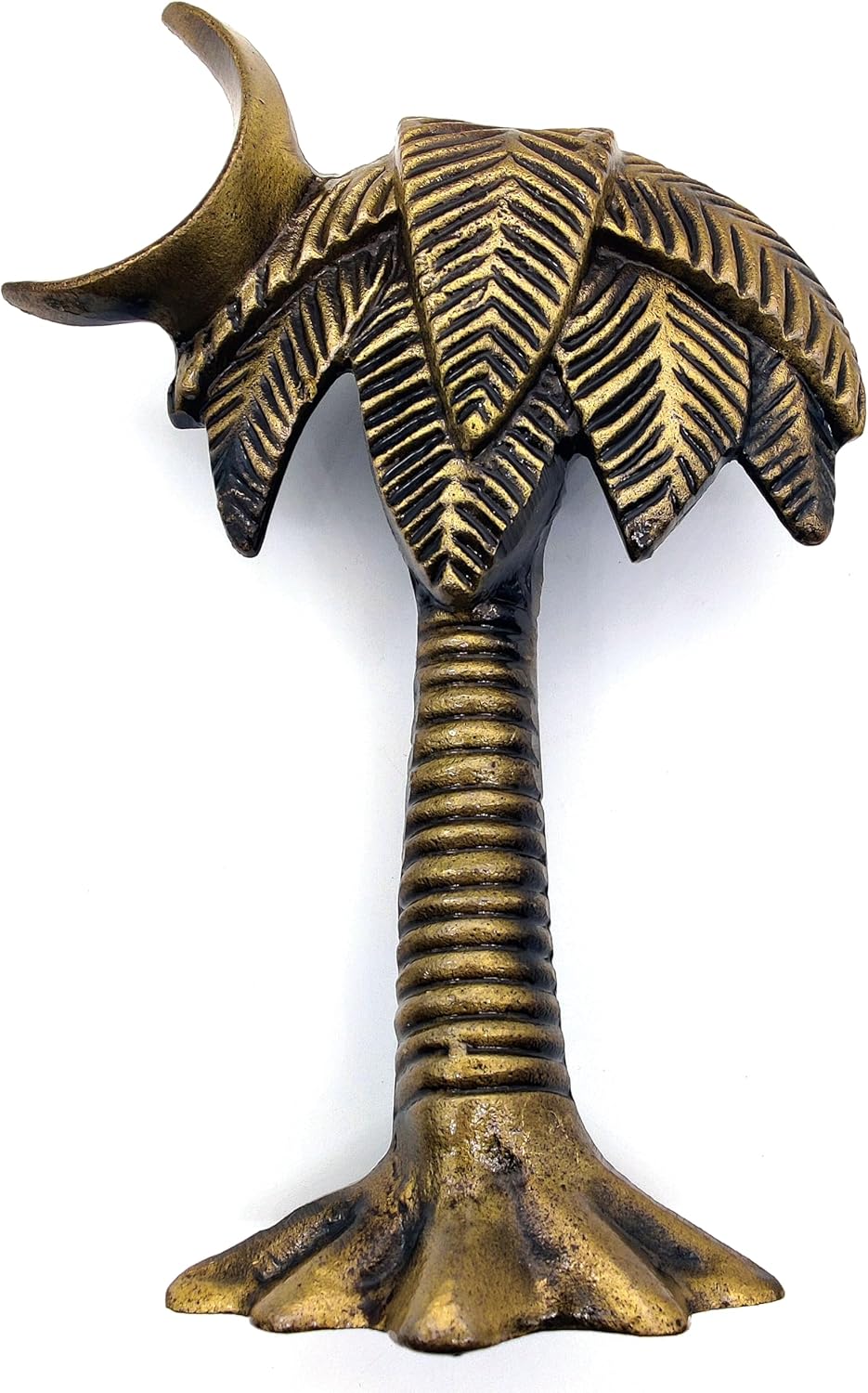 Antique Palm Tree Door Knocker – Handcrafted Bronze Finish Cast Iron Decorative Hardware for Doors