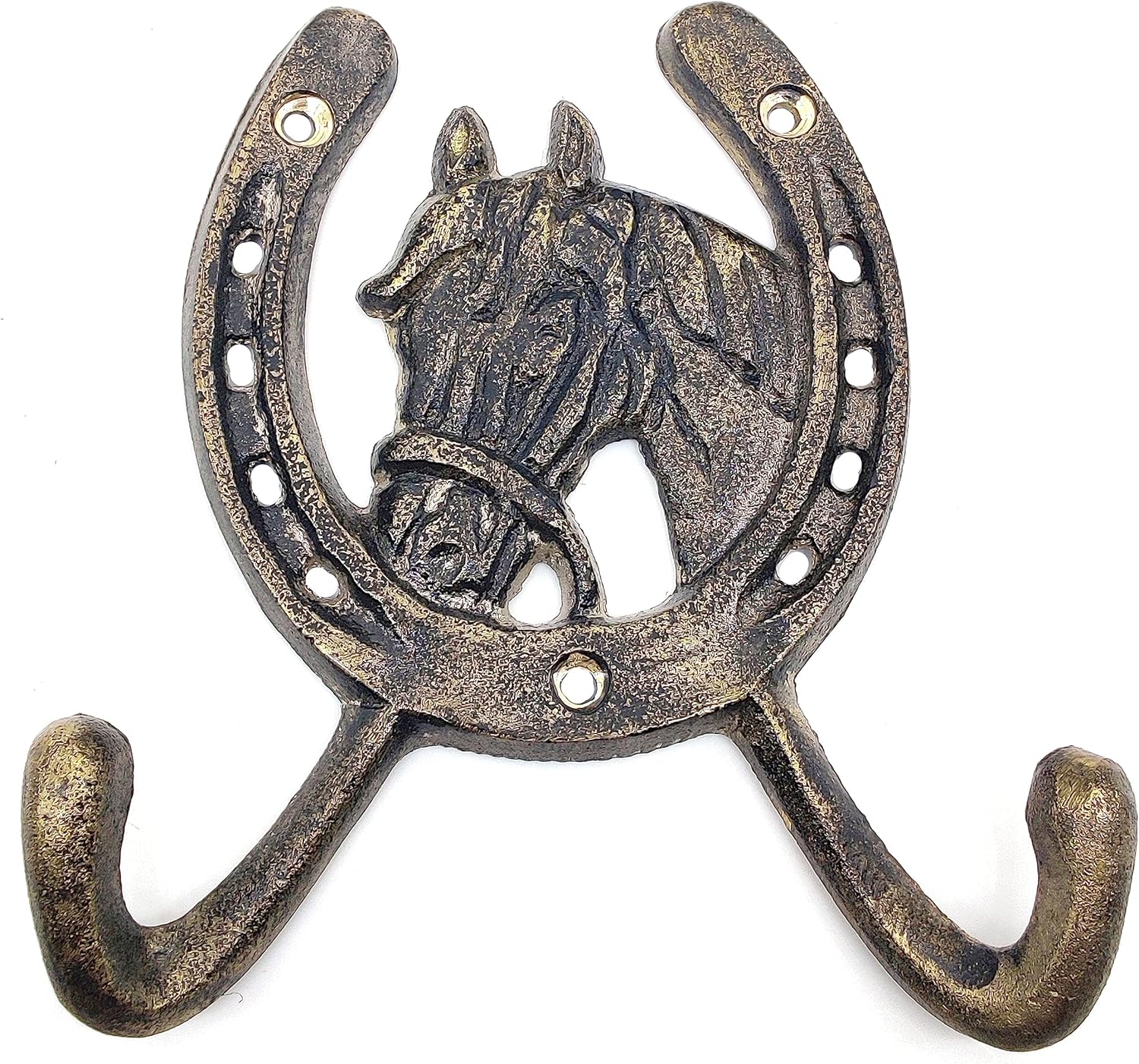 Handcrafted Horse Head Hook – Rustic Brass Wall Mounted Coat & Towel Rack, Antique Finish