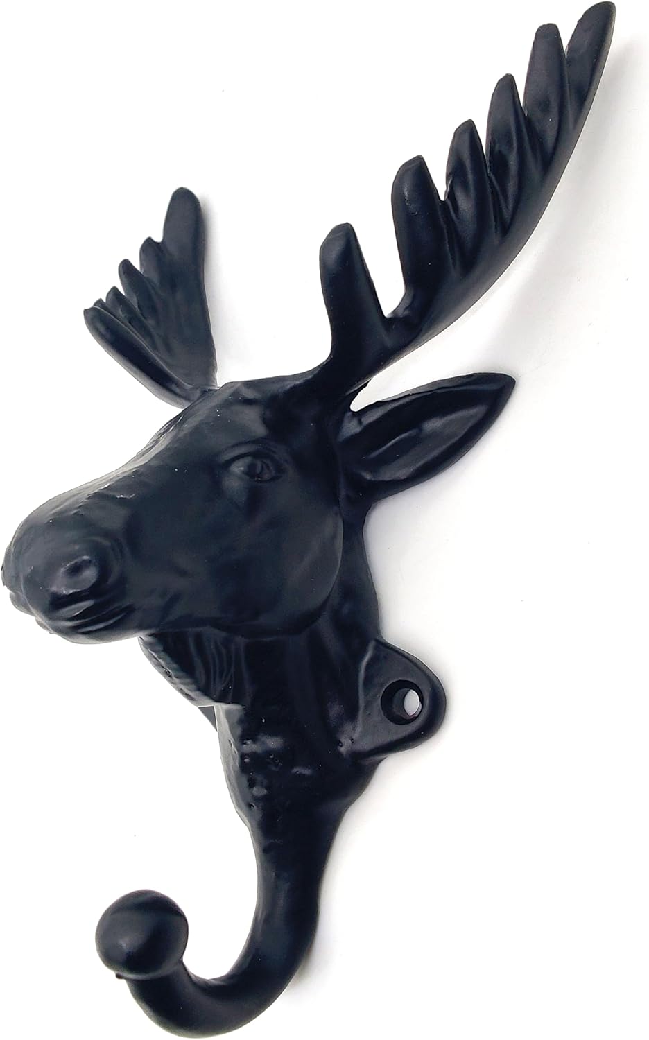 Deer Wall Mount Coat Hook – Heavy Duty Cast Iron Vintage Animal Collection for Keys, Coats, and Clothes